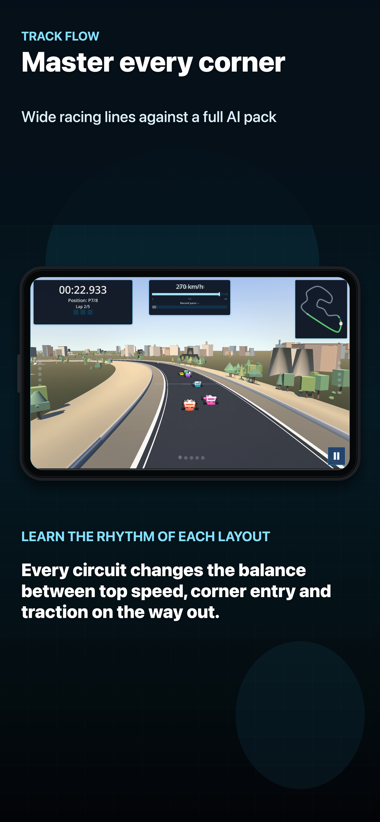 PolyCar Lab iPhone screenshot showing curve guidance
